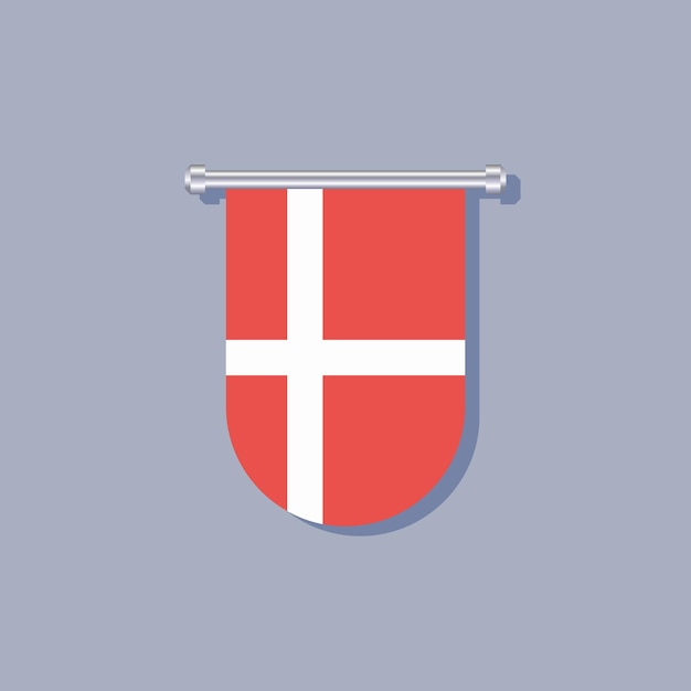 Illustration of denmark flag template