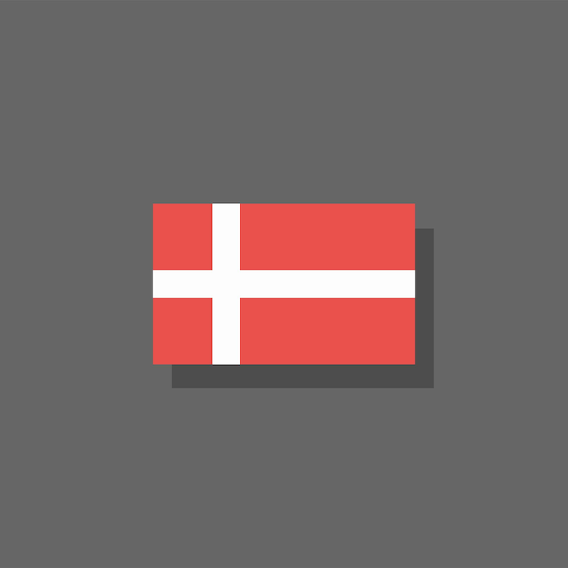 Illustration of denmark flag template