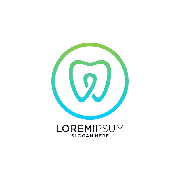 illustration of dental vector logo