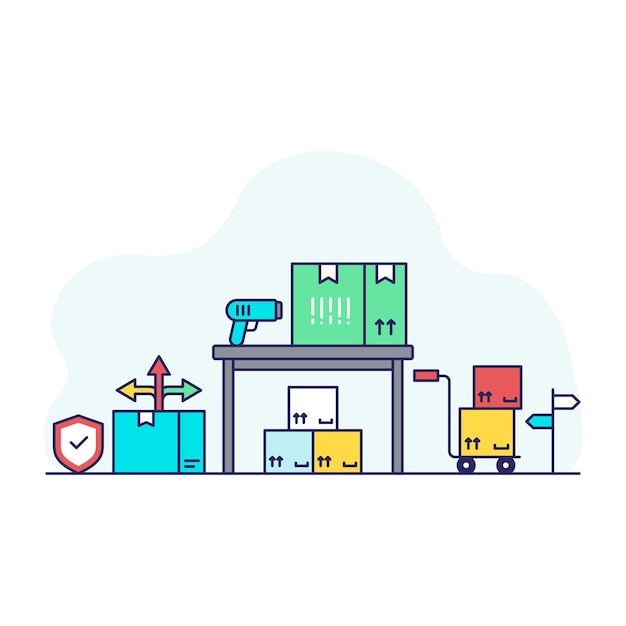 An illustration design of barcode tracking