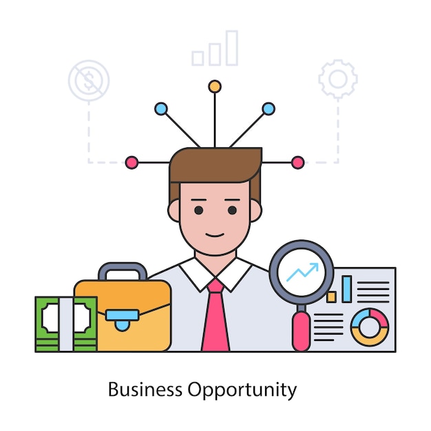 Un design illustrativo di opportunità di business