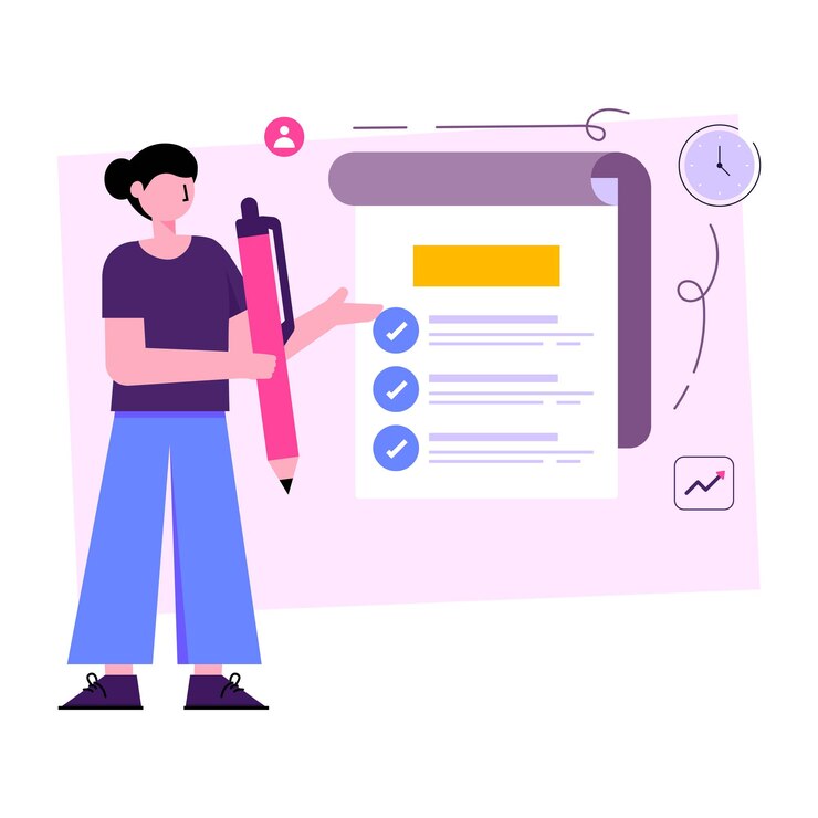 Vector an illustration design of checklist