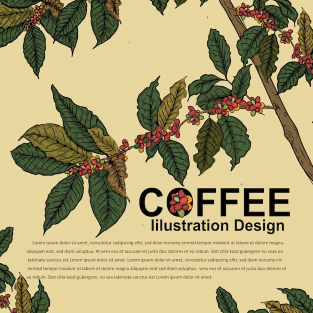 Vector illustration design for coffee poster