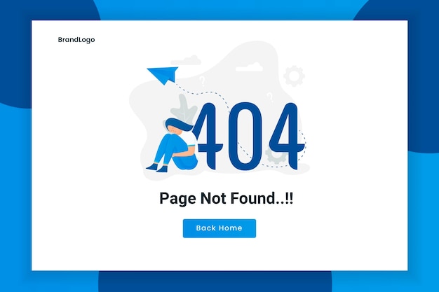 Концепция дизайна иллюстрации 404 страница ошибки не найдена