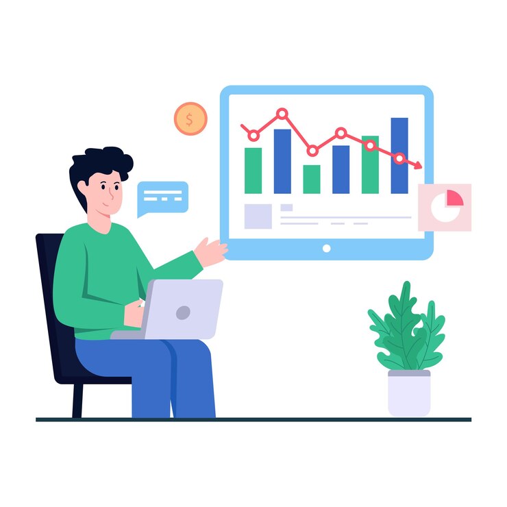 Vector an illustration design of financial statistics