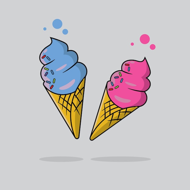 Illustration design of ice cream
