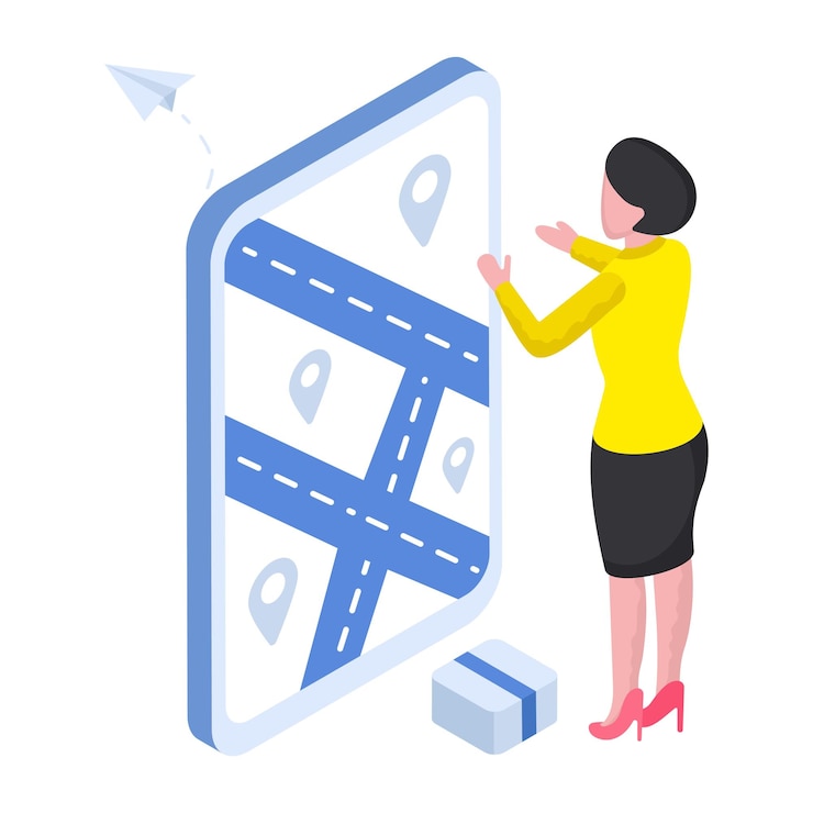 Vector an illustration design of mobile parcel tracking