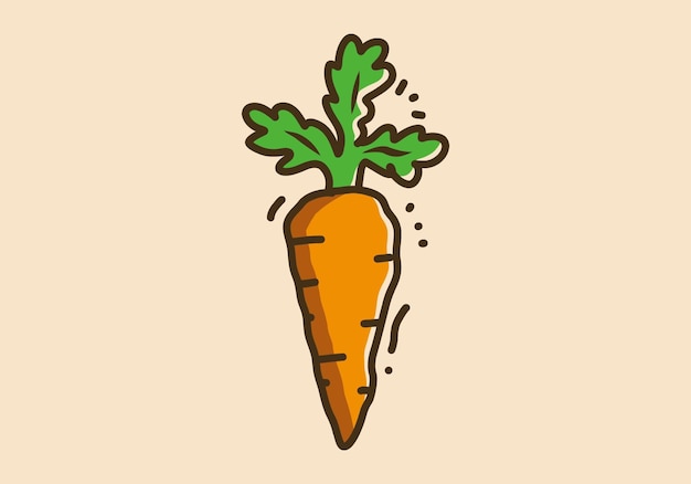 Illustration design of orange carrot