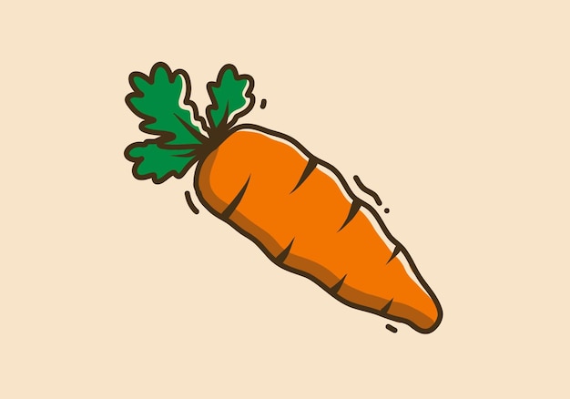 Illustration design of orange carrot