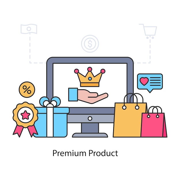 An illustration design of premium product