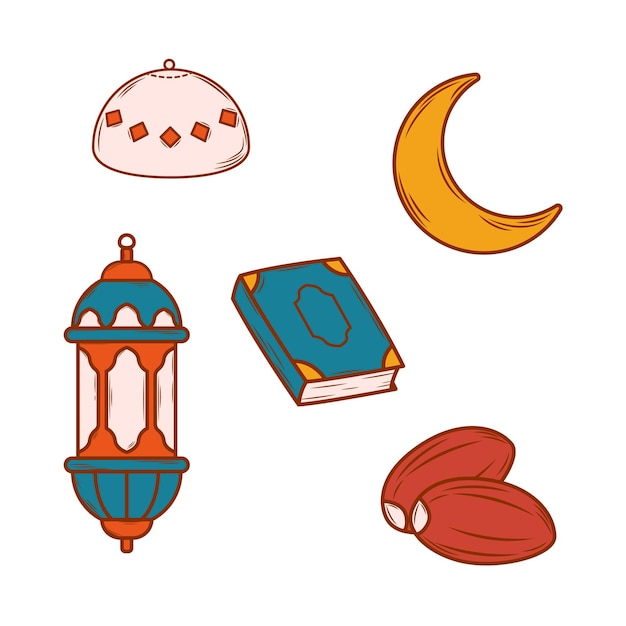 Illustration design ramadan kareem element