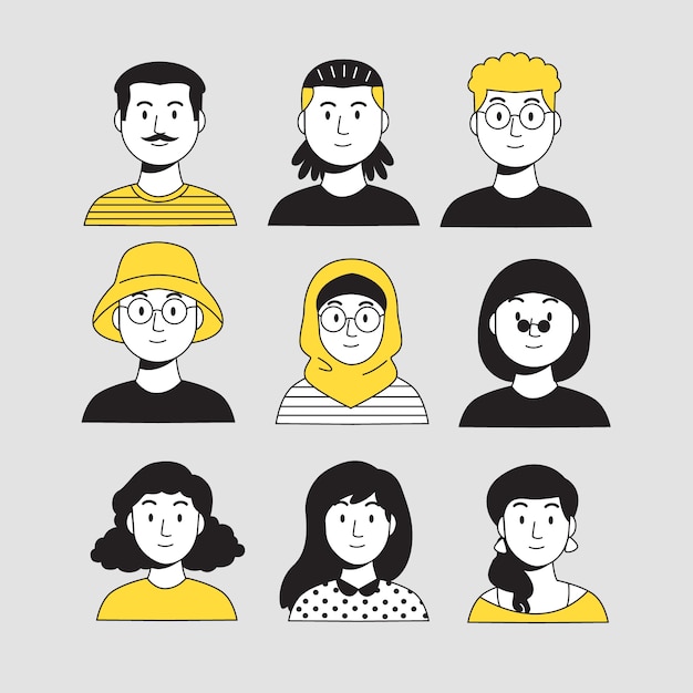 Vector illustration design with people avatars