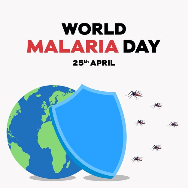 illustration design for world malaria day in flat style