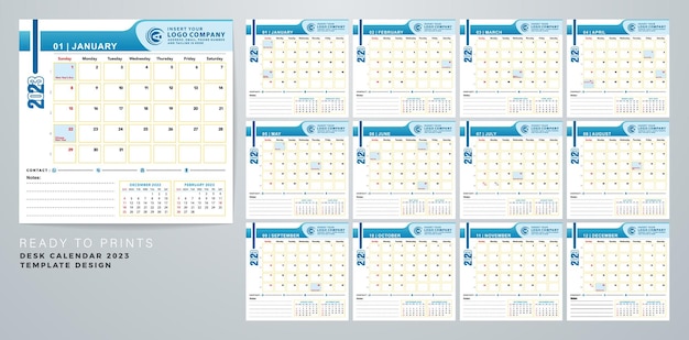 Vector illustration of desk calendar 2023 templates designs with indonesian holidays concepts