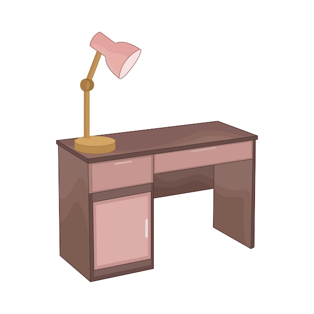 Vector illustration of desk