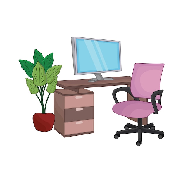 Illustration of desk