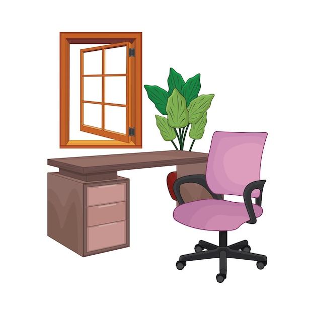 Illustration of desk