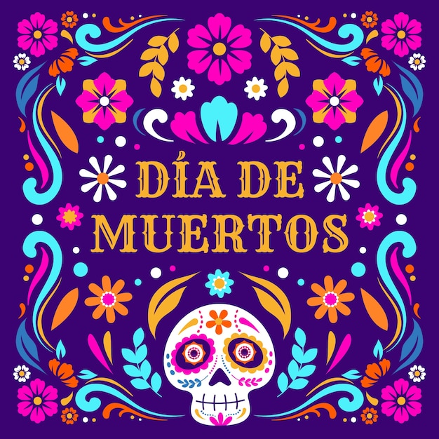 Иллюстрация к празднику Dia de Muertos