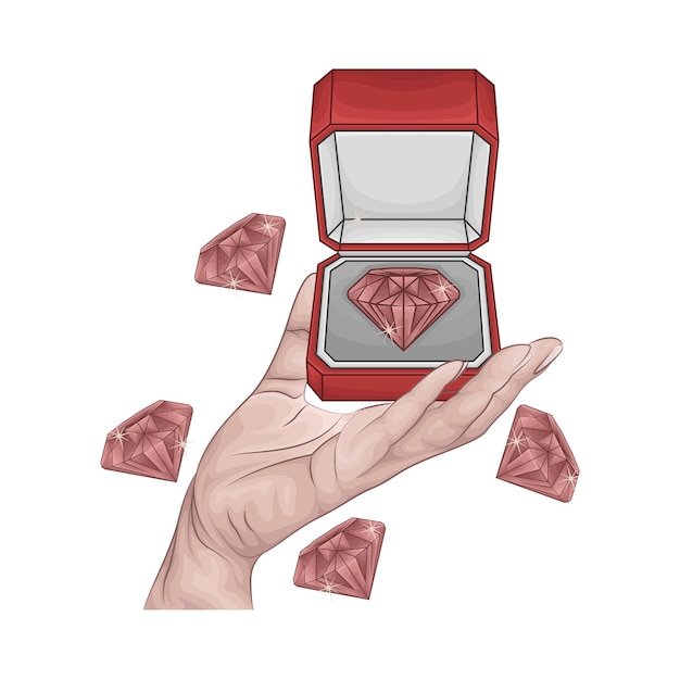 Vector illustration of diamond