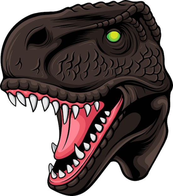 Illustration of dinosaur head with premium quality stock vector