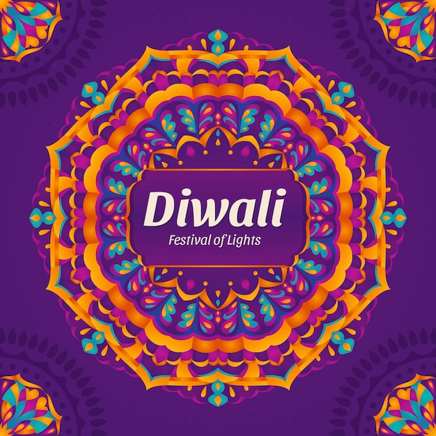 Vettore illustrazione per la celebrazione del festival di diwali
