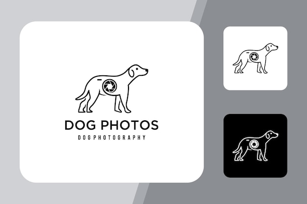 Illustration Dog animal Logo design  photography Template design