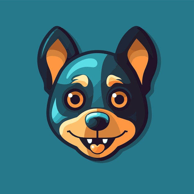 Vector illustration of dog icon minimalistic design