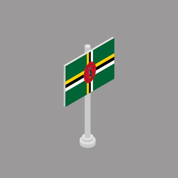도모니카 국기 템플릿의 그림