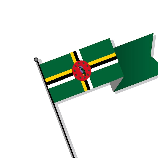 Illustration of Domonica flag Template