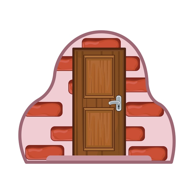 Vector illustration of door