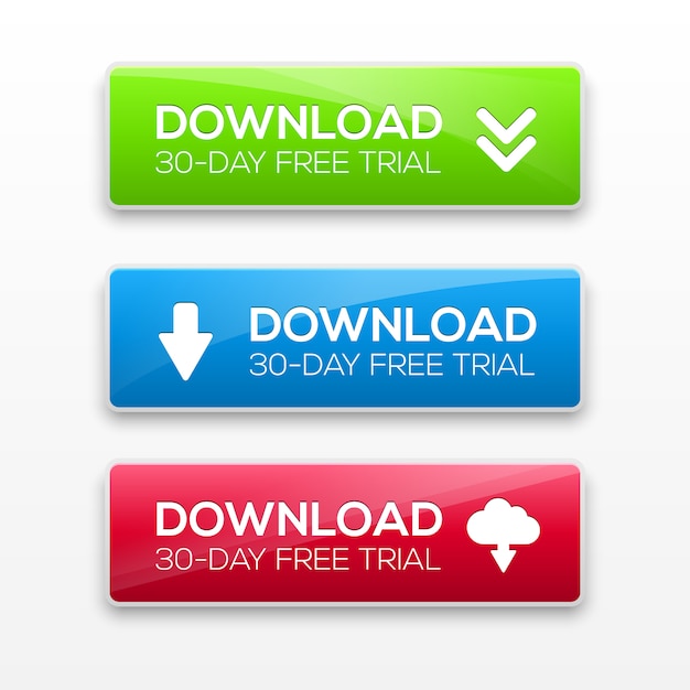 Vector illustration of download buttons.