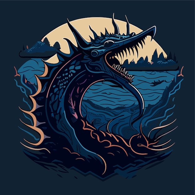 Vector illustration dragon use for print on tshirt