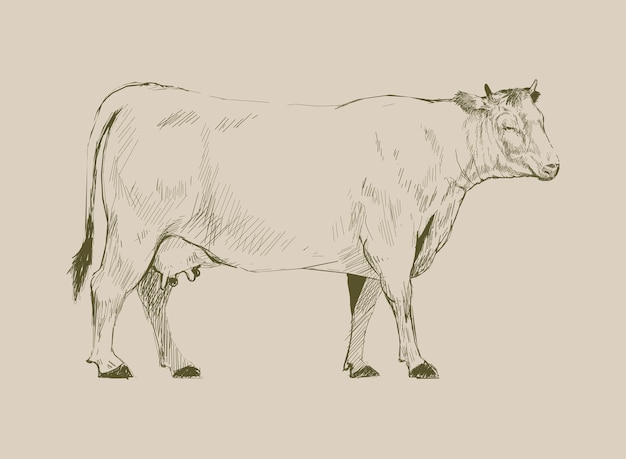 Иллюстрация рисунка стиля коровы