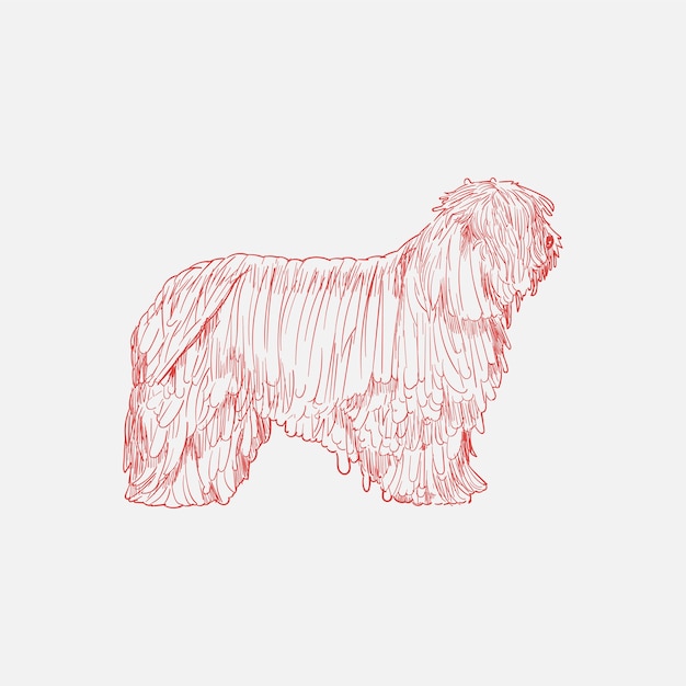 Stile di disegno dell'illustrazione del cane