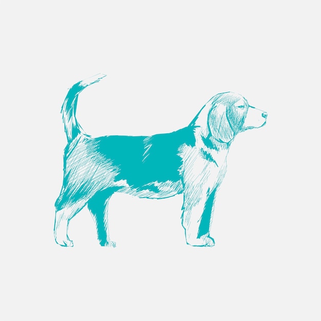 Вектор Стиль рисунка рисунка собаки