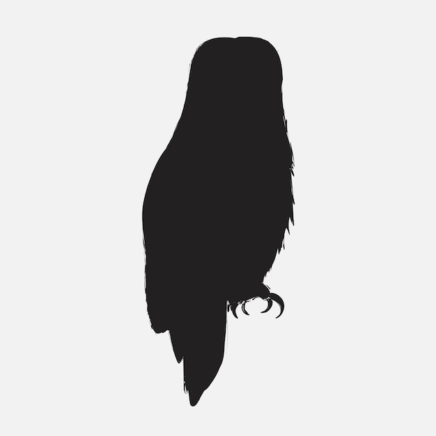 フクロウのイラストの描画スタイル