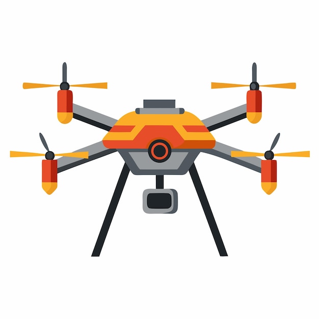 illustration of a drone flying with camera