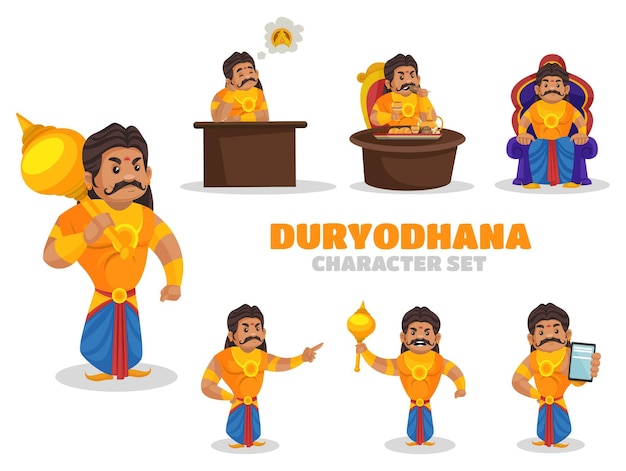 Illustration Of Duryodhana Character Set