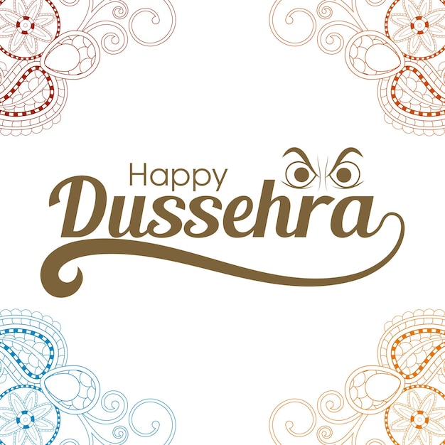 Illustration of Dussehra for the celebration of Hindu community festival
