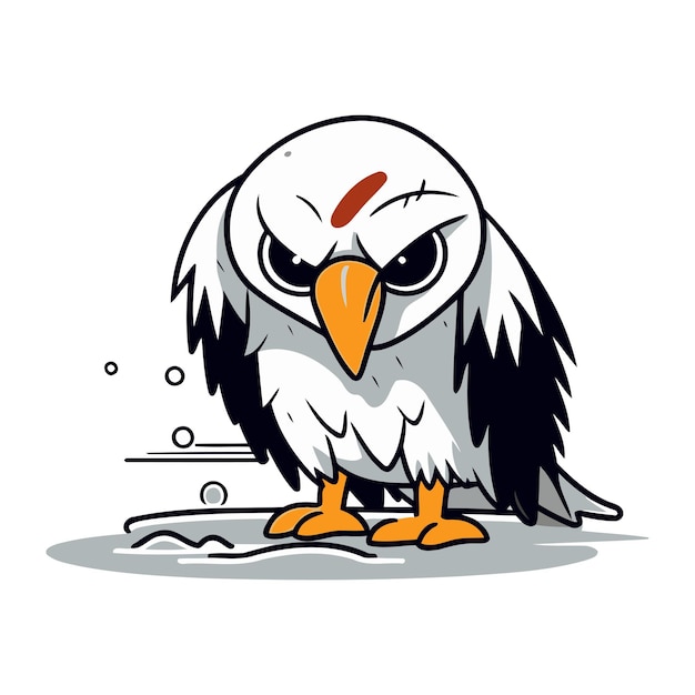 Vector illustration of an eagle on a white background vector illustration