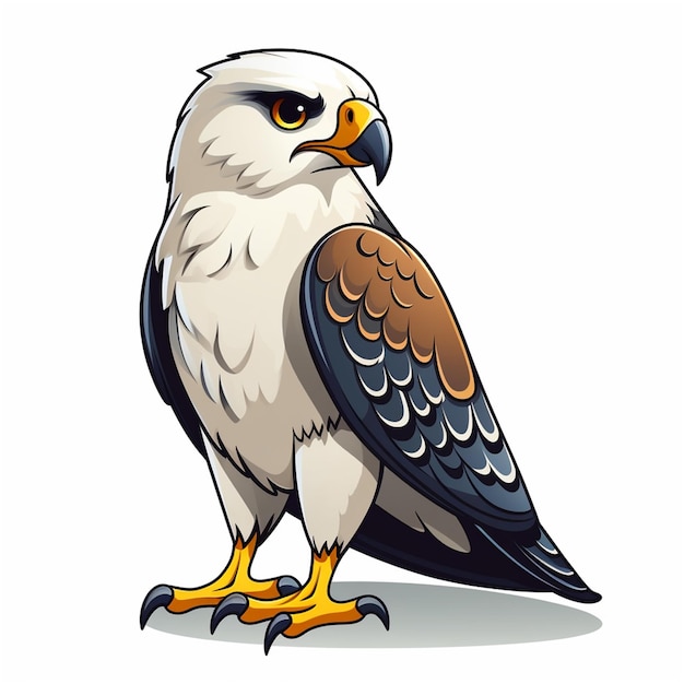 Illustration of an eagle on a white background Vector illustration