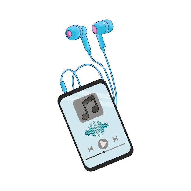 Vector illustration of earphone