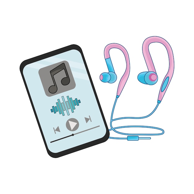 Vector illustration of earphone