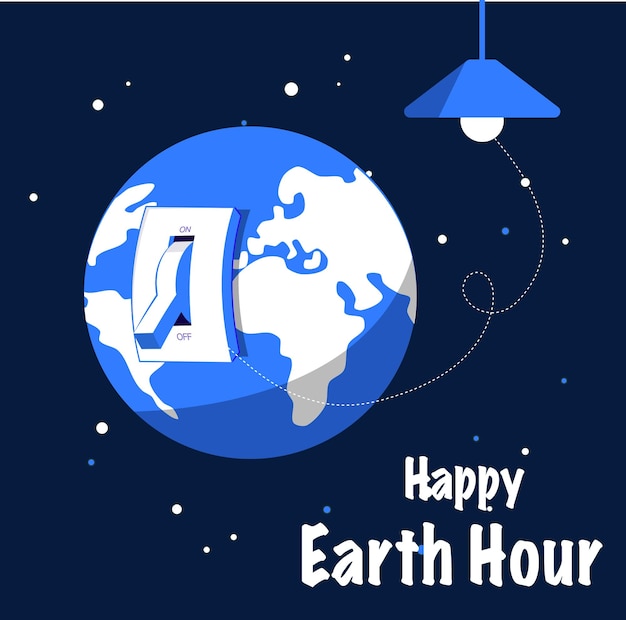 Illustration for earth hour