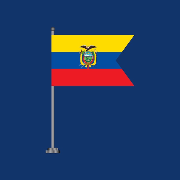 Illustration of Ecuador flag Template