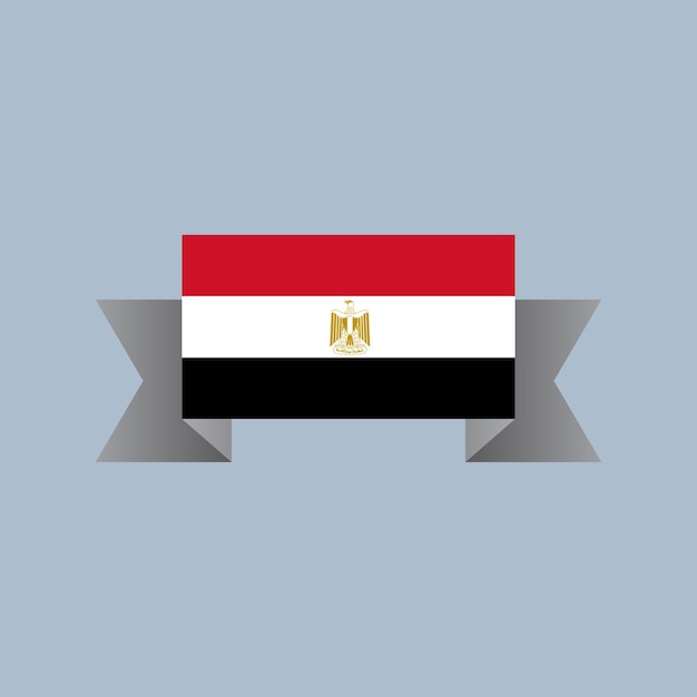 Vector illustration of egypt flag template