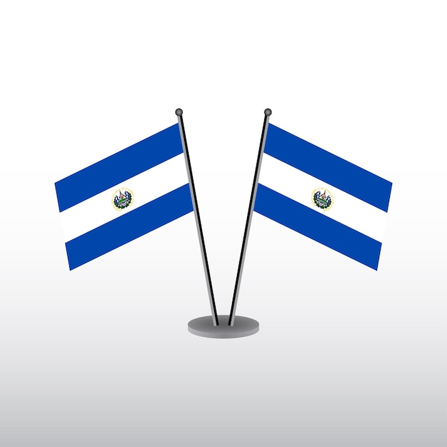 Illustration of El Salvador flag Template