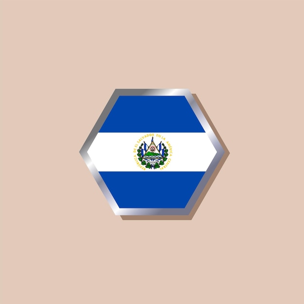 Illustration of El Salvador flag Template