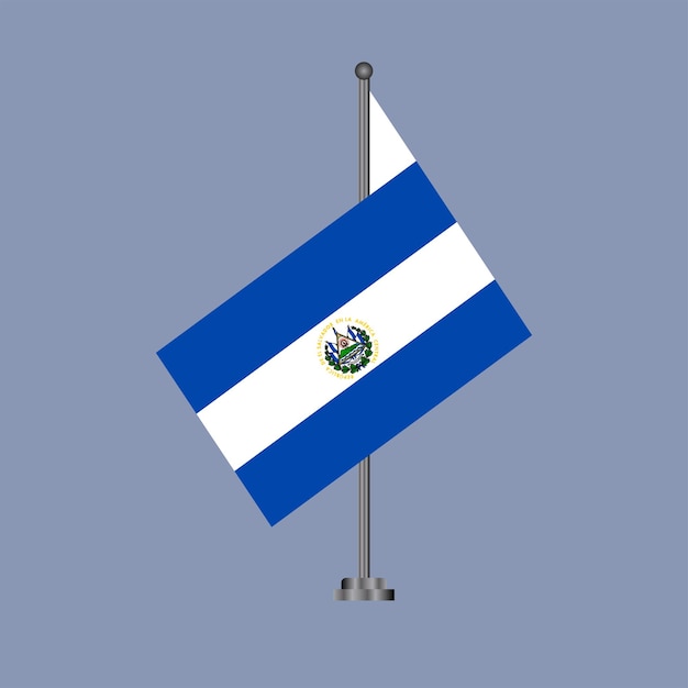 Illustration of El Salvador flag Template