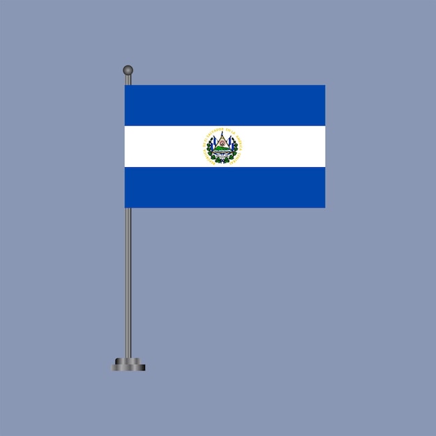 Illustration of El Salvador flag Template